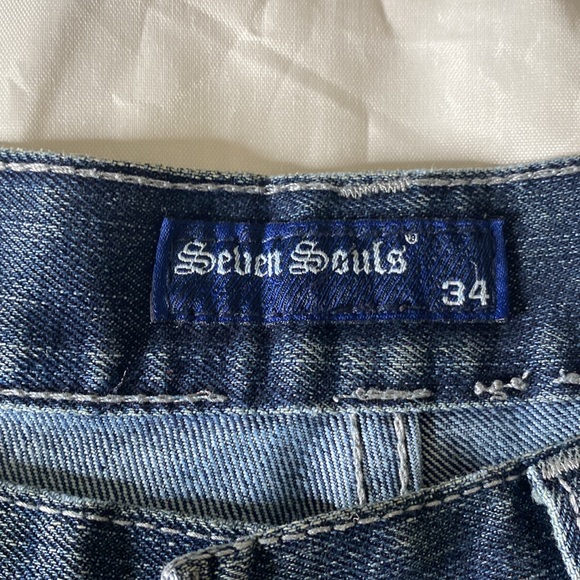 Seven Souls size 34x32 blue jeans - Picture 2 of 5